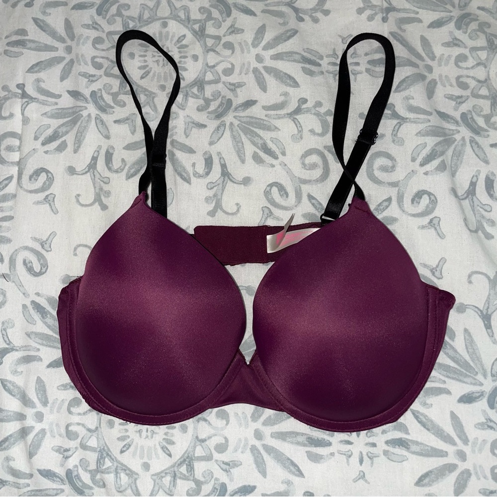Victoria’s Secret PINK Burgundy Wear Everywhere Push Up Bra